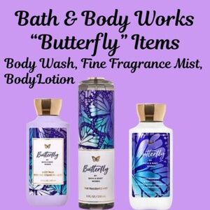 Bath & Body Works Three "Butterfly" Brand New Sealed Fragrance Items-Full Size